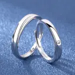 Conjuntos de anillos de Plata de Ley 925 para parejas, anillo Simple de pulido ligero para mujer y hombre, joyería fina clásica para boda, 2 uds. 6