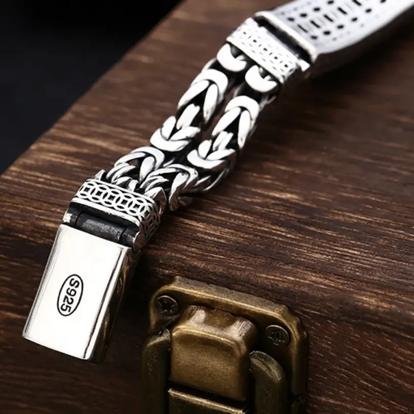 🐲 Pulsera "Eternal Fortune Pixiu" – Plata S925 Sólida Retro 6