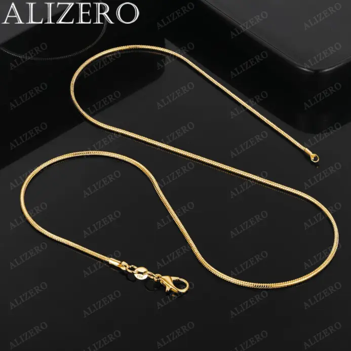 🐍 Collar "Snake Deluxe 2mm" – Plata .925 y Oro 18K Luxury 1