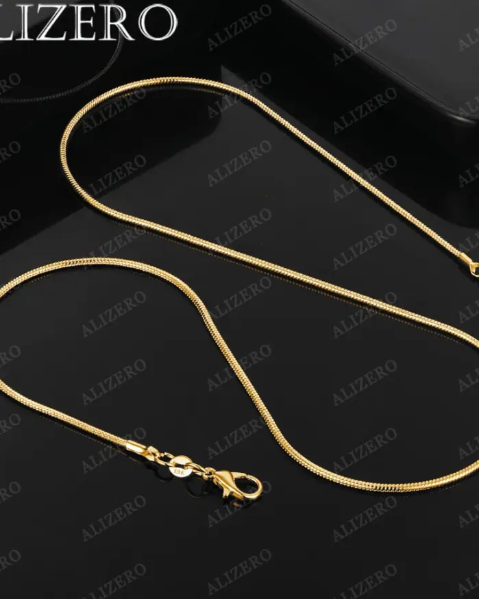 🐍 Collar "Snake Deluxe 2mm" – Plata .925 y Oro 18K Luxury 1