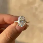 Anillos de Plata de Ley 925 con Circonita Cúbica Ovalada para Mujer, Anillos Sencillos y Clásicos para Boda, Compromiso, Promesa, Accesorios de Joyería Eterna 2