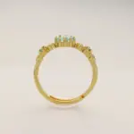 Anillo de plata de ley S925 para mujer: circón de arte brillante con incrustaciones, chapado en oro de 18 quilates, joyería de regalo elegante 4