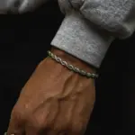 Pulseras de cuerda de acero inoxidable de 2-5MM para hombres y niños, pulsera de eslabones de Color dorado y plateado ajustable, regalo de joyería genial Punk Rock 2
