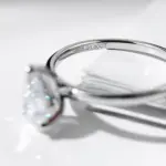 Anillos de moissanita OEVAS de 1-4 quilates, color D, con forma de gota de agua, para mujer, plata de ley 925, brillantes, para bodas y fiestas, joyería fina al por mayor 3