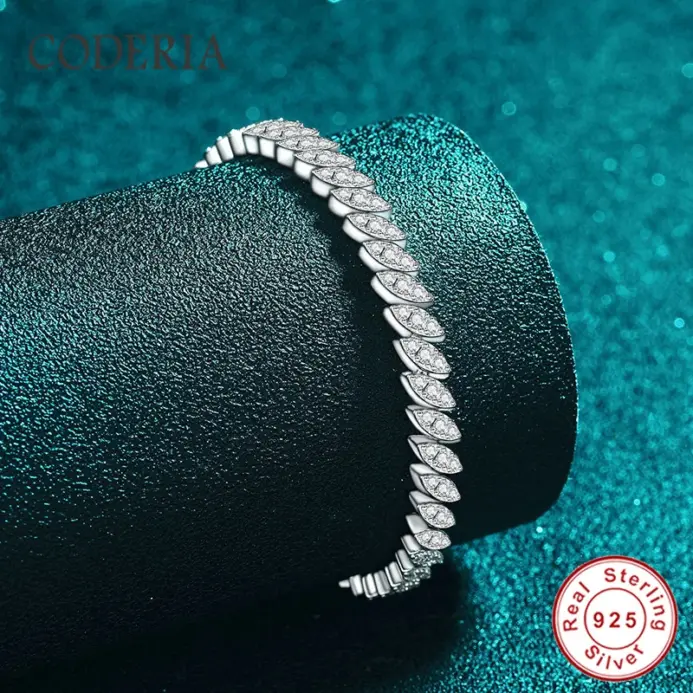 100% de plata S925, pulsera de moissanita, prueba de diamante, brazalete de moda para mujer, joyería de lujo con GRA 2