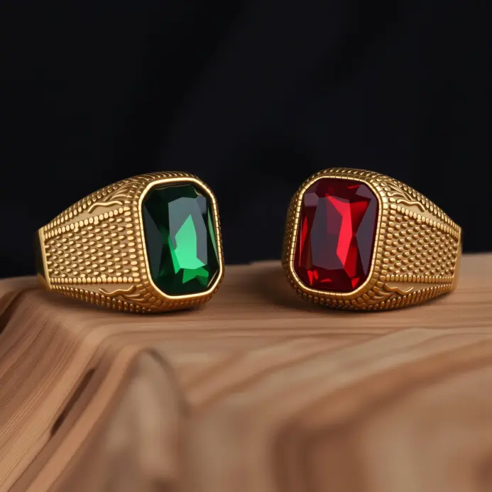 Anillos de Ónix R3271 para Hombre/Mujer, de Alta Calidad, en Acero Inoxidable 316L, con Múltiples Estilos de Piedras Preciosas de Diferentes Colores, Joyería Clásica de Moda 1