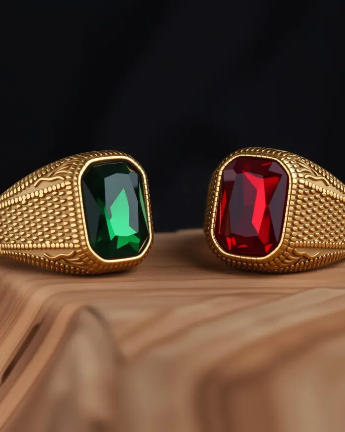 Anillos de Ónix R3271 para Hombre/Mujer, de Alta Calidad, en Acero Inoxidable 316L, con Múltiples Estilos de Piedras Preciosas de Diferentes Colores, Joyería Clásica de Moda 1