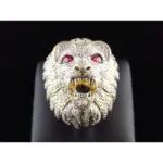 Nuevo anillo dominante para hombre, joyería creativa con forma de cabeza de león, superventas en Europa y América 3