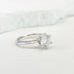 Anillo NeeTim de moissanita de 0,5-5 quilates para mujer, Plata de Ley 925 con chapado en oro blanco, joyería de compromiso con diamantes de laboratorio para boda 4