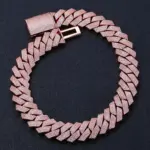 Joyería de Hip Hop, collar helado de oro rosa, grande, grueso, pesado, 25mm, 6 filas, piedra Cz ostentosa, collar de cadena de eslabones cubanos ﻿ regalo para hombres 3