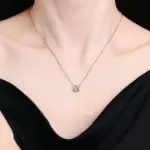 collar de moissanita para mujer, 1ct, 2ct, 3ct, 5ct, D VVS1, Plata de Ley 925 con colgante de diamante de laboratorio chapado en oro rosa amarillo 5