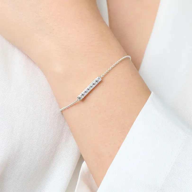🏛️ Pulsera "Minimalist Europe" – Plata de Ley .925 y Circonias White 3