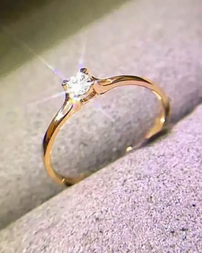 Anillos de boda minimalistas para mujer con circonita cúbica de 4MM, accesorio Simple y elegante para dedo femenino, bandas de compromiso, joyería 1