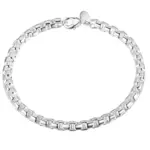 Pulsera de Plata de Ley 925, Cadena Clásica de Caja Redonda para Mujer, Joyería de Moda Sencilla para Compromiso y Boda, Regalos de Alta Calidad 3