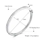 brazalete de tenis para mujer, de Plata de Ley 925, Baguette, cristal CZ, joyería nupcial de lujo para boda 6 brazalete de tenis para mujer, de Plata de Ley 925, Baguette, cristal CZ, joyería nupcial de lujo para boda 6