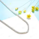 5.25CTW Moissanite tenis collares para mujeres hombres sólido 14K 10K oro 925 cadena de plata para fiesta de compromiso Navidad 4