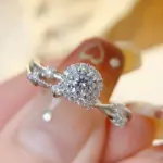 Anillos de circonita cúbica de color arcoíris de Plata de Ley 925 para mujer, accesorio de anillo de propuesta de compromiso encantador para boda 4