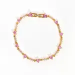 🎀 Pulsera "Pink Bow Dream" – Lazo de Cristal Rosa y Oro 18K 5