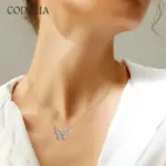 Collar de mariposa de moissanita de lujo de 1CT, prueba de diamante, certificación GRA, Color D, VVS1, collar de plata de ley 925 4