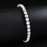 Pulsera redonda de lujo para mujer, brazalete de color plateado, regalo de aniversario, joyería, venta al por mayor, S5650, novedad de 2024 2