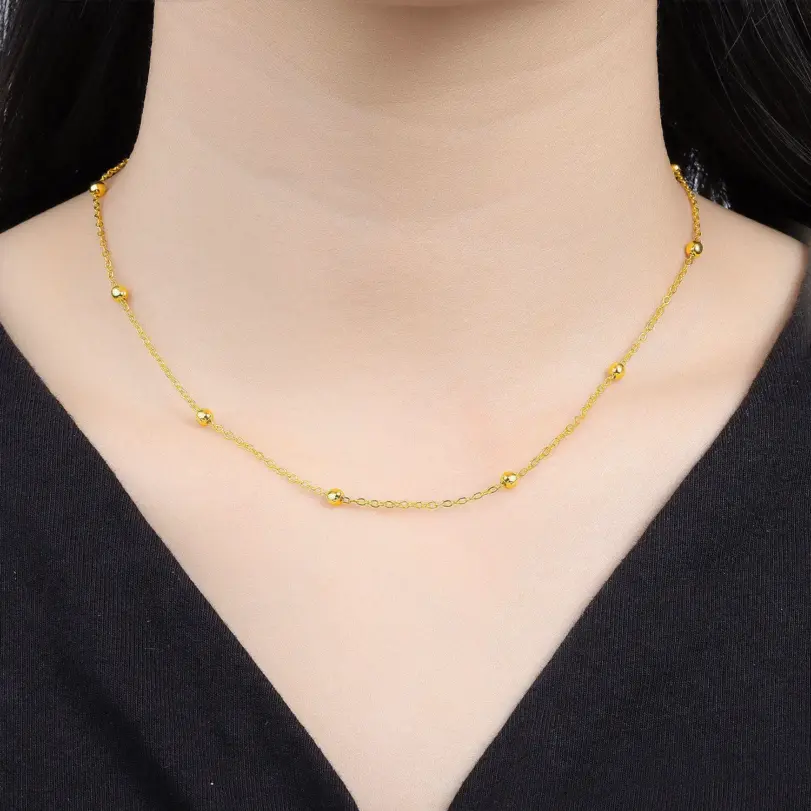 🐚 Collar "Pearl & Gold Link" – Plata S925, Oro 18K y Perla Natural 3