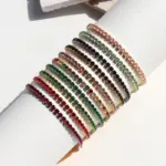 🌈 Pulsera Tennis "Prisma Eterno" – Multicolor, Impermeable y Oro 18K 4