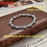 Hechos a mano nuevos de Plata de Ley 925 Retro para hombre, pulsera trenzada segura, pulseras de nicho de Hip Hop con maja de diamante, accesorios de joyería 20 Hechos a mano nuevos de Plata de Ley 925 Retro para hombre, pulsera trenzada segura, pulseras de nicho de Hip Hop con maja de diamante, accesorios de joyería 20