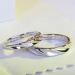 2 Anillos de Plata de Ley 925 con Circonita para Pareja, para Mujer y Hombre, Exquisitos, para Estudiantes, Novias, Accesorios de Joyería de Plata para Boda 1