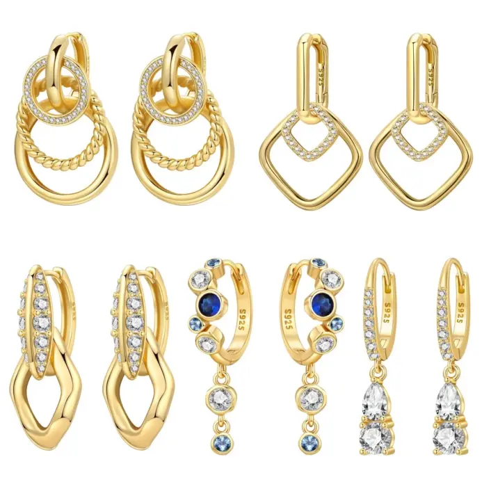 ✨ Pendientes "Golden Orbit" – Plata S925 Chapada en Oro 18K (Edición Orstarry) 1