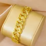 Pulsera de Oro 24K AU999 para Hombre, Diseño Trenzado de 15mm - Dominio Masculino 1