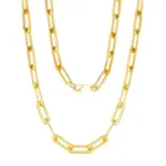 📎 Collar "Andara Pure Gold" – Plata .925 y Oro 14K Estilo Paperclip 2