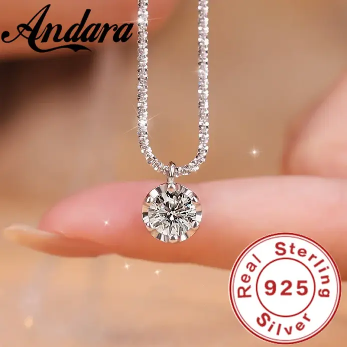 💎 Collar "Geometric Brilliance AAAAA" – Plata Italiana .925 1