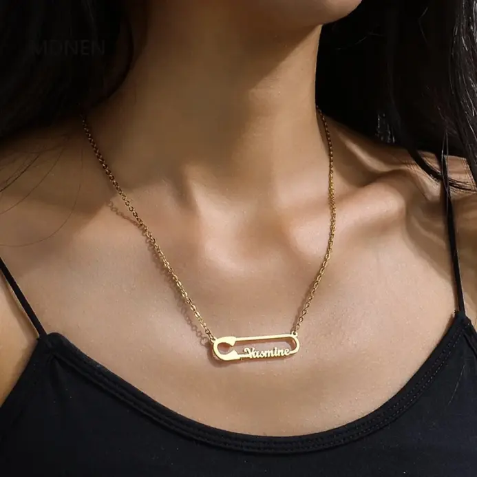 ✒️ Collar "Identity Paperclip" – Personalizado en Acero Inoxidable 2