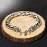 Pulsera de plata de ley 925, brazaletes vintage, cadena de alta calidad para mujeres y hombres, joyería de moda, fiesta de compromiso de boda 1