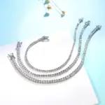 Kuololit Lab Grown Diamonds Pulseras para Mujeres Hombres 14K 10K 585 Pulsera de Tenis de Oro Sólido Compromiso Clásico Navidad 2
