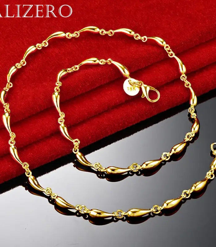 💧 Collar "Eternal Drop" – Gota de Agua en Oro 18K Luxury 1