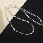 Venta al por mayor, collar de plata de ley 925 para hombre, 2/4/6/8/10/12MM, 40-75cm, cadena con cierre de langosta, joyería de compromiso para hombre y mujer 4