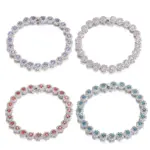 Pulsera de tenis brillante para mujer, brazalete de cristal de circonia cúbica chapado en plata S925, joyería exquisita elegante, regalo de boda FCGJHW 4