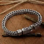 🌪️ Pulsera "Vortex Retro" – Cuerda Tejida a Mano 1