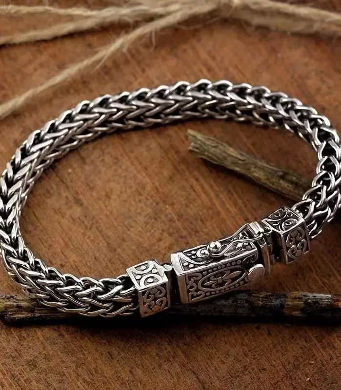 🌪️ Pulsera "Vortex Retro" – Cuerda Tejida a Mano 1
