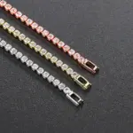 Pulsera de tenis Multicolor para mujer y hombre, brazalete de circonia cúbica de 2,5mm, cadena de tenis de diseño, joyería de boda, KC128 5