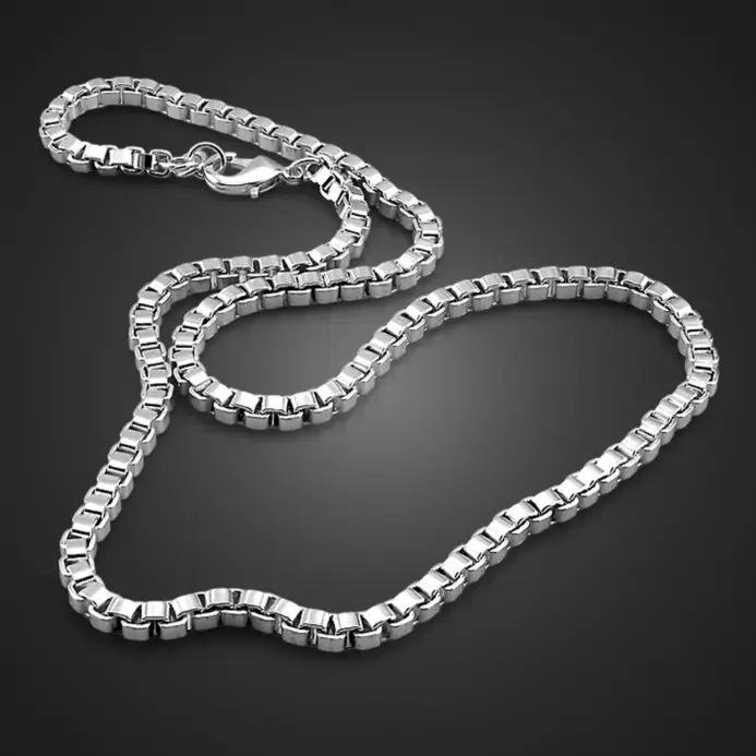 ⬛ Collar "Urban Box 3mm" – Plata .925 (Gargantilla Punk & Hip-Hop) 1