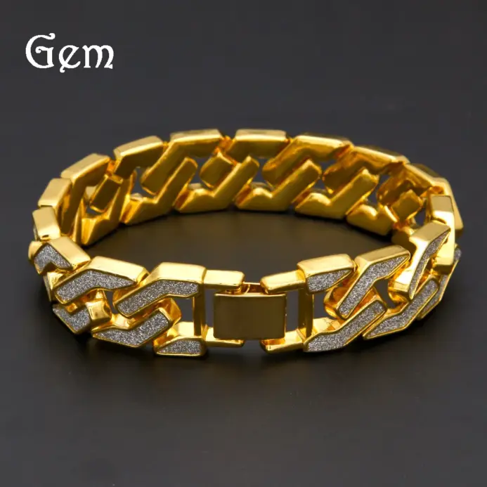 Pulsera de oro puro 24K 9999 de lujo, pulsera geométrica personalizada para hombre 2