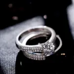 1 par de anillos de boda de Plata de Ley 925 Halo Vintage para mujer, joyería de regalo de aniversario, venta al por mayor 2