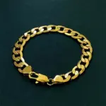 Pulsera de oro puro 24K 9999 de lujo para hombres y mujeres, pulsera de oro de 24 quilates, pulsera cubana lateral de 8mm 1