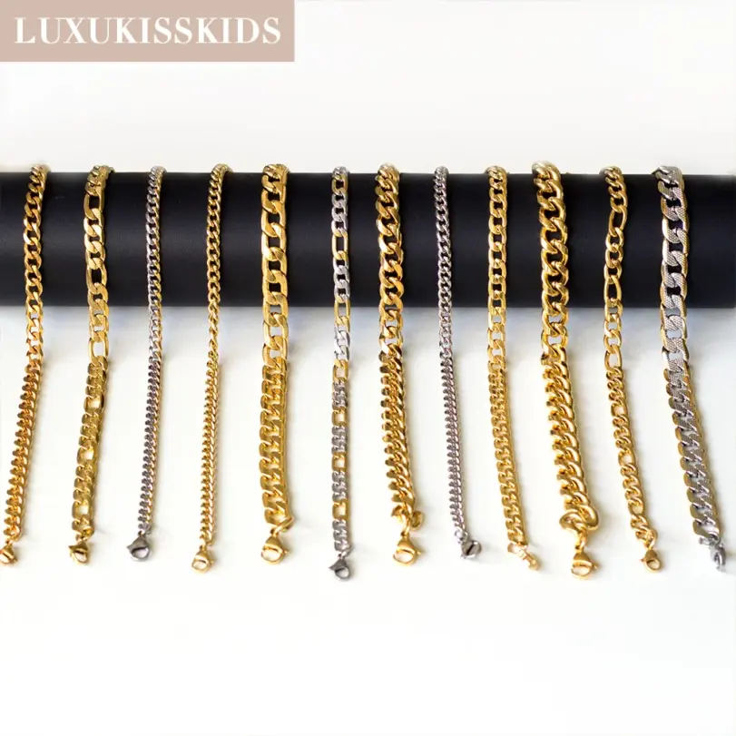 Pulseras hombre de acero inoxidable de alta calidad para mujer y hombre, regalos originales para mujer,cadenas de eslabones cubanos, pulsera de muñeca para pareja, regalos de joyería,pulsera plata,navidad 1
