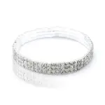 Tobillera de tenis con diamantes de imitación a la moda para mujer, cadena elástica de cristal multicapa en la pierna, pulsera de tobillo para playa de verano, joyería 5