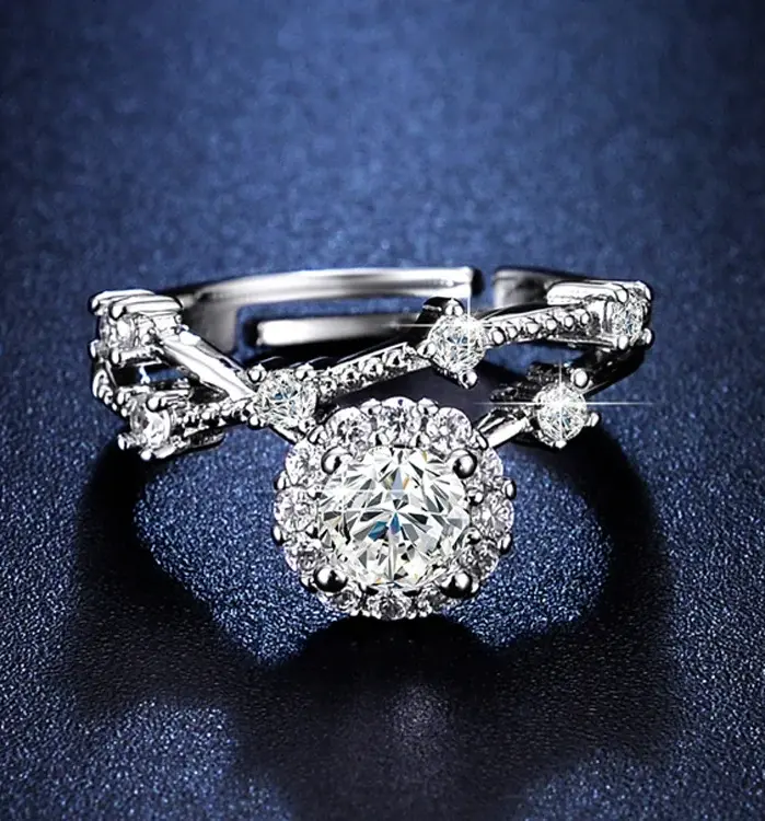 Anillos de circonita cúbica de color arcoíris de Plata de Ley 925 para mujer, accesorio de anillo de propuesta de compromiso encantador para boda 1