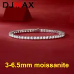 pulsera de tenis de moissanita de 3-6,5mm para mujer, cadena de tenis de moissanita Original de Plata de Ley 925 para hombre, nuevo 2025 2