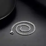 Collares de acero inoxidable de 3,5-7MM de ancho para hombre, gargantilla de cadena de eslabones cubanos Punk, accesorios de joyería de fiesta de moda Hip Hop para mujer 5